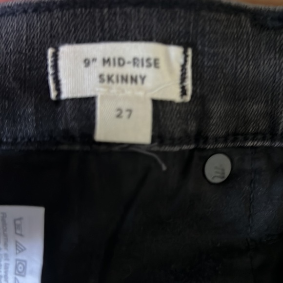 Madewell 9'' Mid-Rise Skinny Jeans in Black Sea - size 27 - Picture 6 of 6